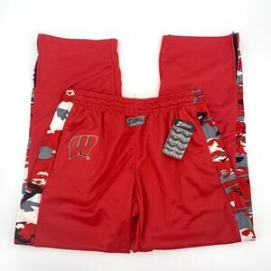 Zubaz NWT WI Badger Red White Camo Detail Stadium Dorm Pants Men’s Size Medium